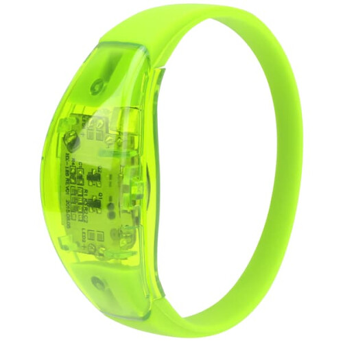 LED bracelet sound-controlled green silicone 1 pc