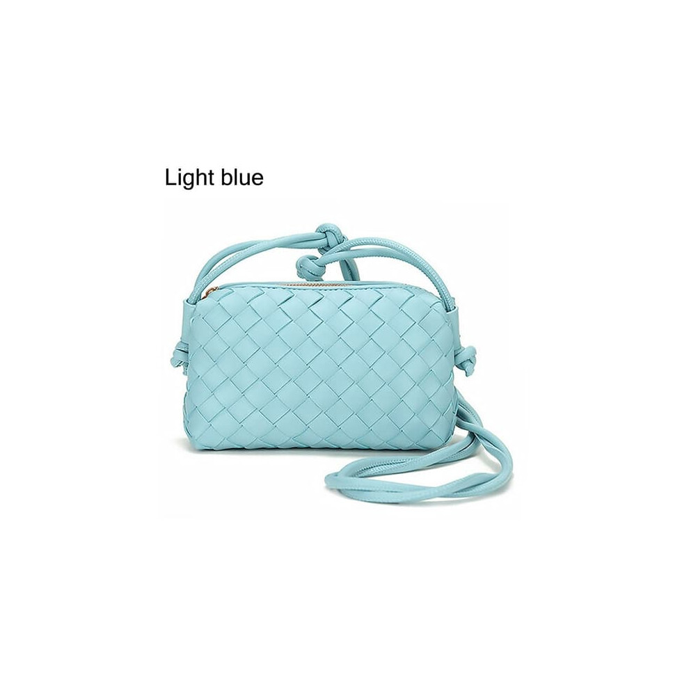 Women's Crossbody Bag Pu Braided Light/Blue 962029667452