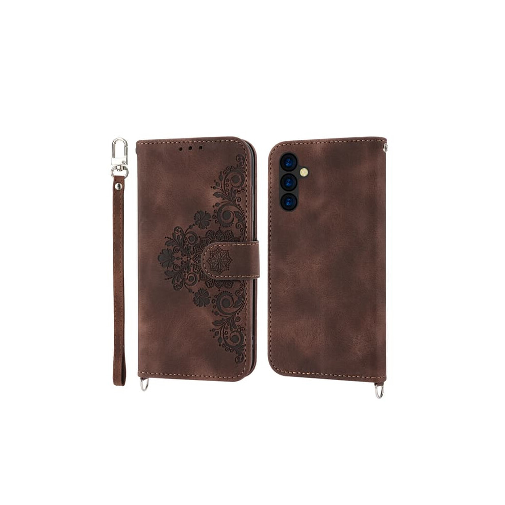 Flip Leather Wallet Case For Samsung Galaxy S25 To S8 Brown 962125853933