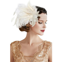 Crystal feather headband for 1920s Gatsby theme