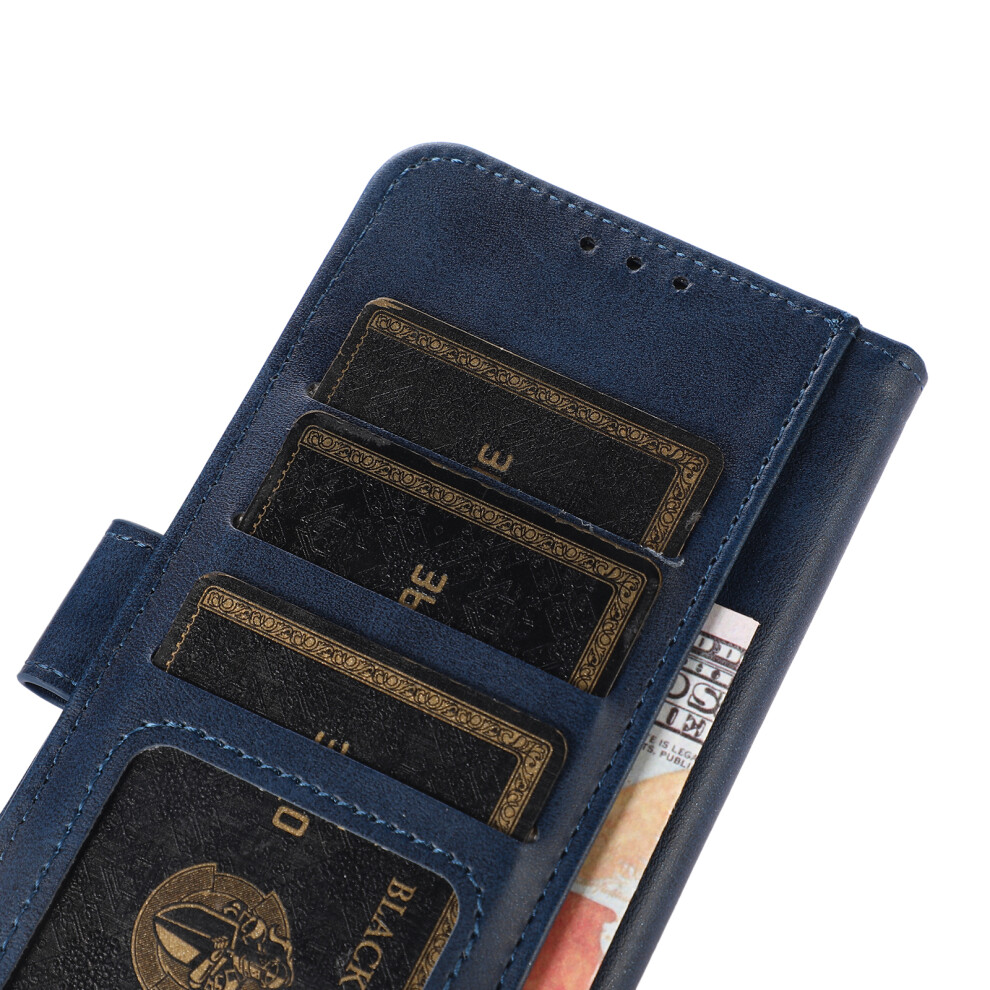 (Blue) For Xiaomi Poco C71 4G / Redmi A5 4G (171.7Mm) Case Cowhide Texture Leather Wallet Phone Cover With Stand Blue 6914293461131