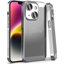 iPhone 15 cooling phone case silver