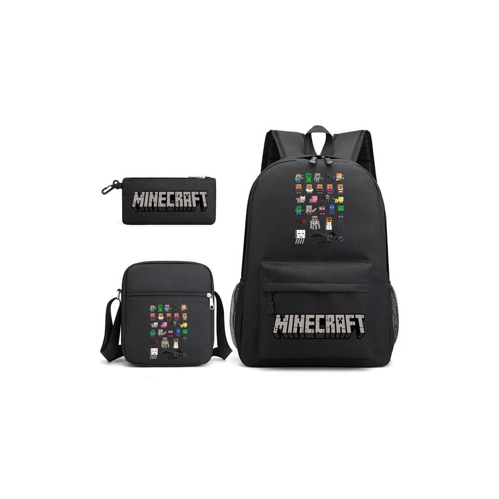 School backpack set with pencil case and shoulder bag 3