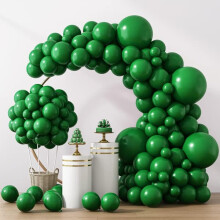 Dark Green Latex Balloons 129 pcs 5 10 12 18 inch