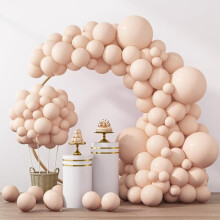 Pastel Orange Latex Balloons 18" 12" 10" 5" 129 pcs