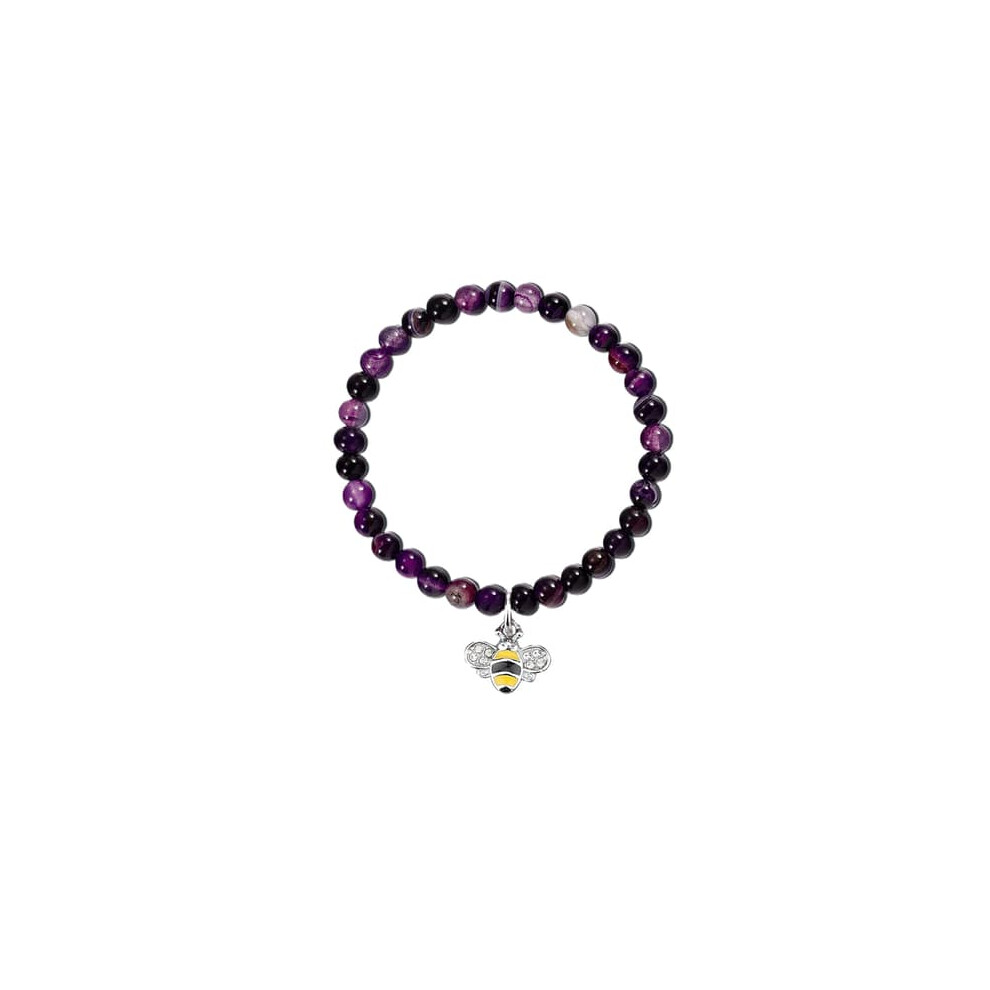Heart-Shaped Bee Magnetic Bracelet With Agate Stone 962029669227