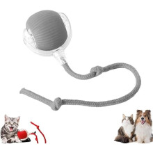Smart Rolling Dog Chew Ball Interactive Toy Gray