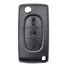 Citroen Car Remote Key Case Shell 3-Button Flip VA2 Blade