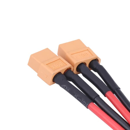 XT60 Parallel Battery Connector Adapter 14AWG 1F to 2M