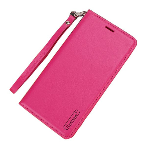 Compatível com iPhone 11 - Capa carteira exclusiva e elegante na cor vermelha rosa.