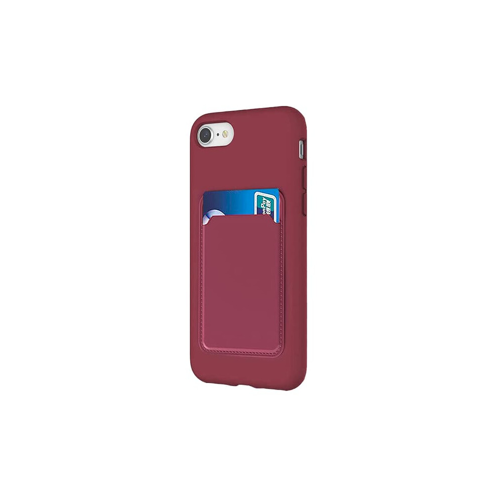 Iphone Se 2020 Case With Card Slot Burgundy 962029334996