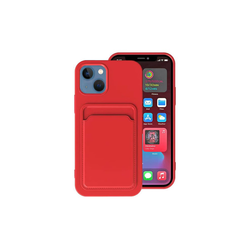 Iphone 14 Case With Card Holder Red 962125851335