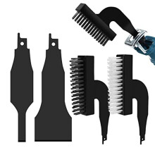 Reciprozaag-Schraperbladset, Zwart Reciprotools Hulpstukken en Adapters voor Reciprozagen, 4-Delig