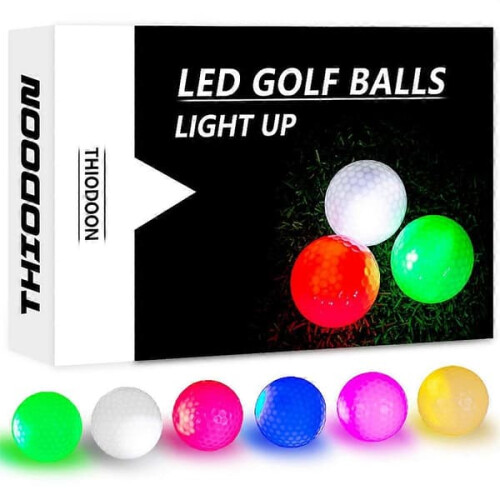 LED Golf Ball Illuminated Night Practice Ball Red