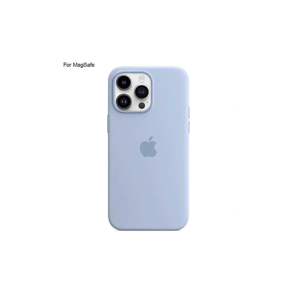 Iphone 14 Pro Magsafe Liquid Silicone Case Sky Blue 962125851601