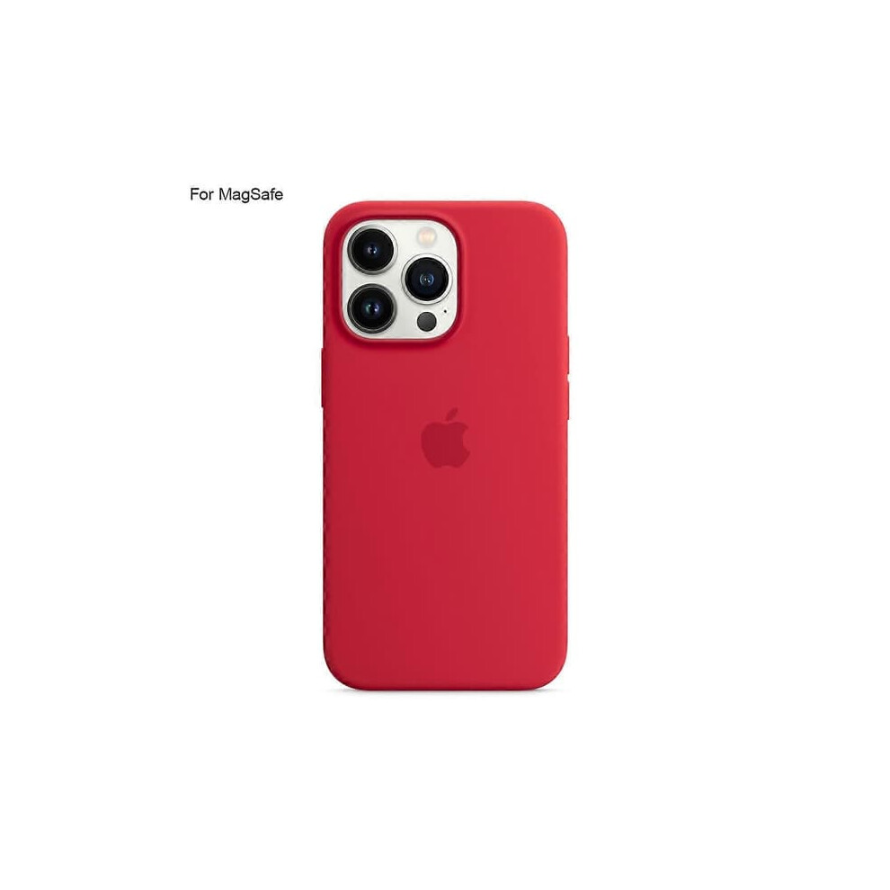 Iphone 14 Pro Magsafe Liquid Silicone Case Red 962125851649