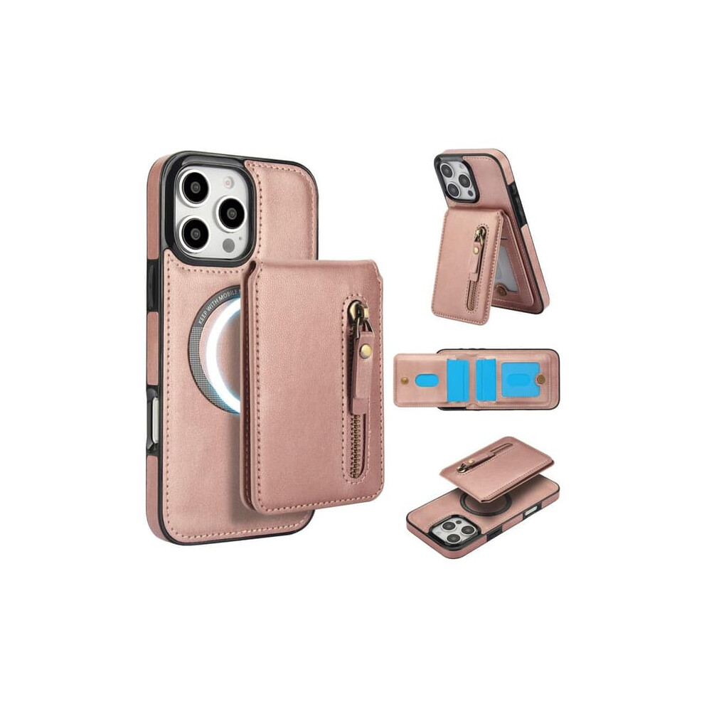 Iphone 16 Pro Max Magsafe Leather Wallet Case Rose Gold 962029345268