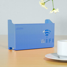 Wi-Fi Router Shelf Storage Box Wall-Mounted ABS Light Blue