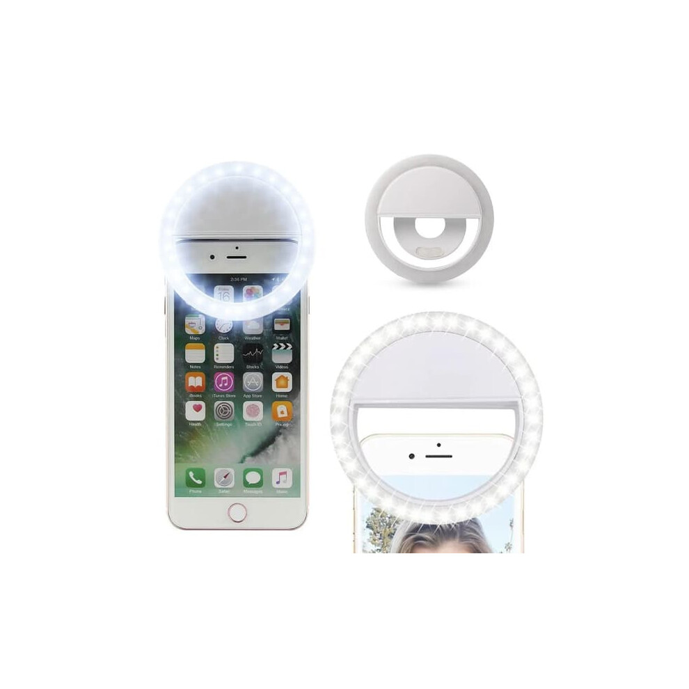 Clip-On Led Ring Light For Smartphone White 962029345602