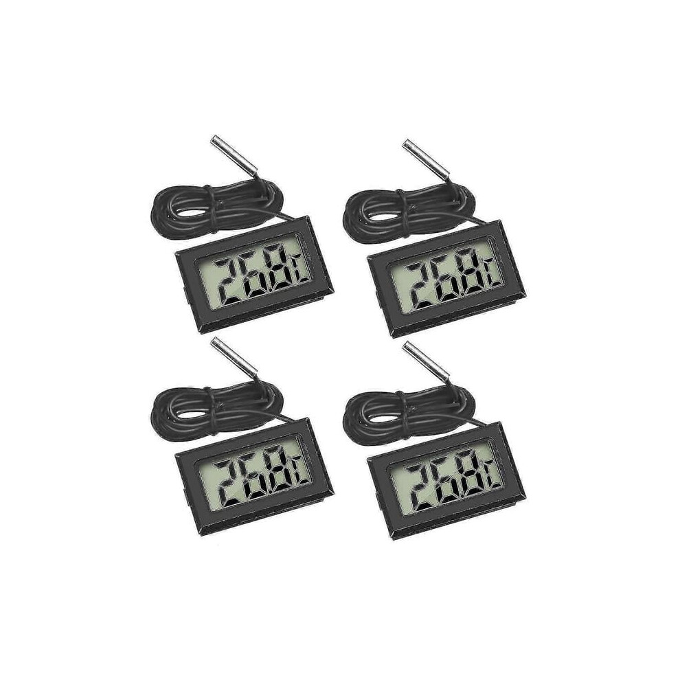 Digital Lcd Thermometer With External Probe 4-Pack 962125876789