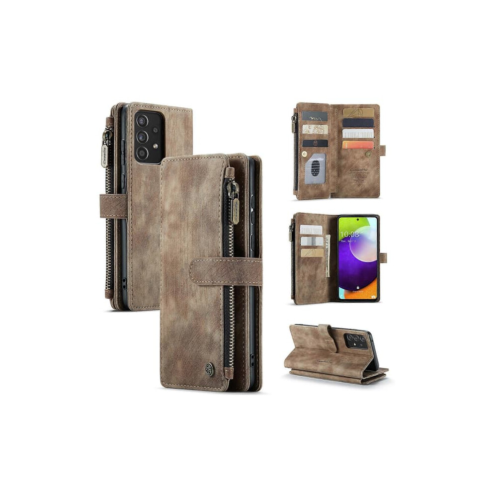 Samsung Galaxy A52s 5G Wallet Case Pu Leather Brown 962125849974