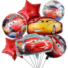 Lightning McQueen foil balloons racing car theme 7 pcs