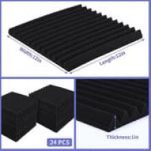 Sound-absorbing foam tiles studio acoustic 24-pack