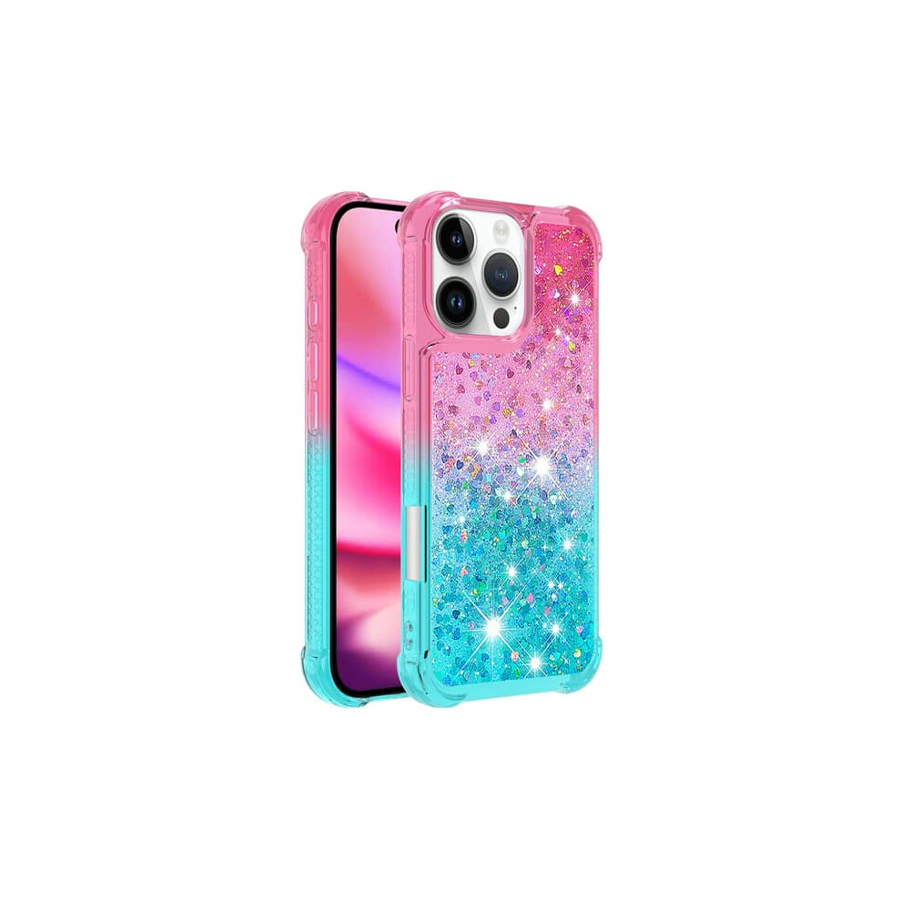 Skalo Iphone 16 Pro Max Tpu Case - Glitter Pink/Turquoise 962125852189