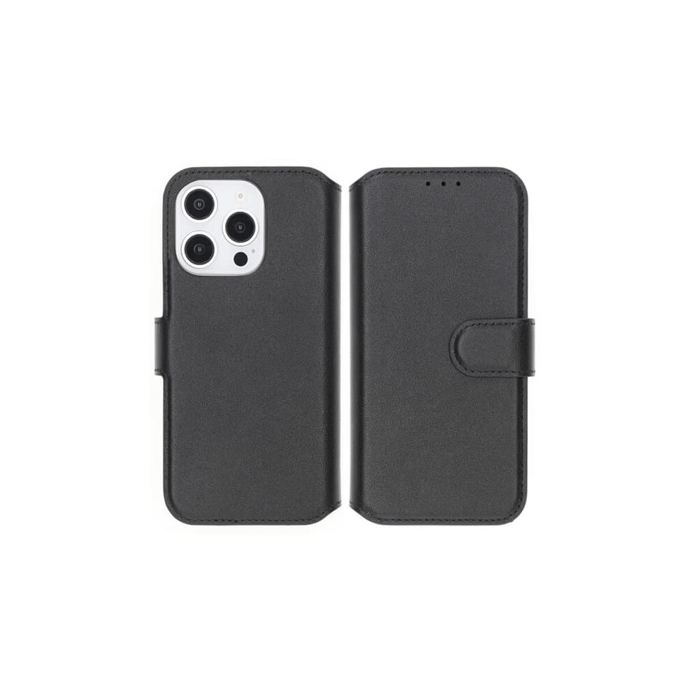 Iphone 16 Pro Wallet Case Genuine Leather Black 962125851939