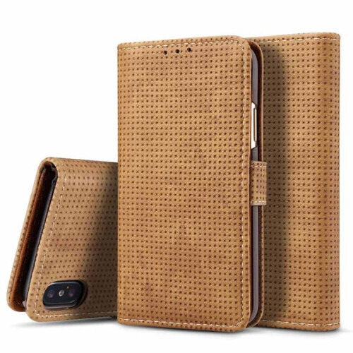 Retro peněženka pro iPhone XS Max modrá 2