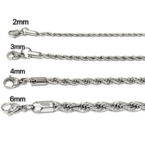 Colar de elos de aço com 3 mm de espessura e 55 cm de comprimento. 1