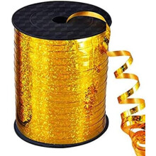 Gold Crisscross Lace Ribbon Shiny Metallic 500 Yards