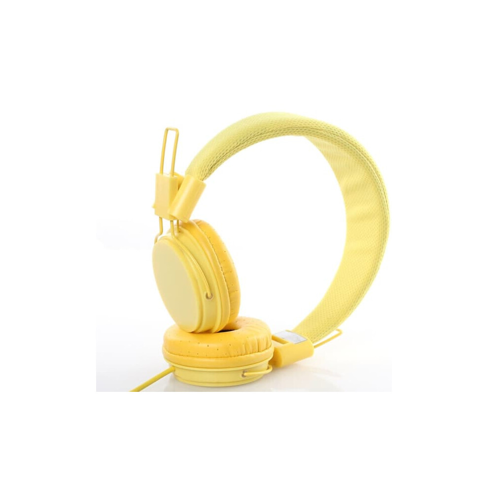 Wired Headphones With Headband 1 Pair Yellow 962029337683