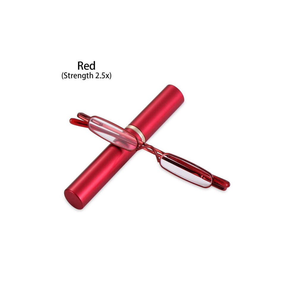 Slim Reading Glasses 2.5X Red 962125871784
