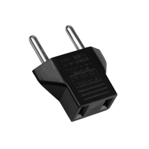 US to EU plug adapter black