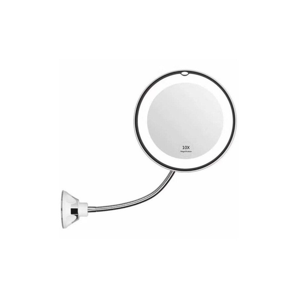 LED Magnifying Mirror with Gooseneck 10X