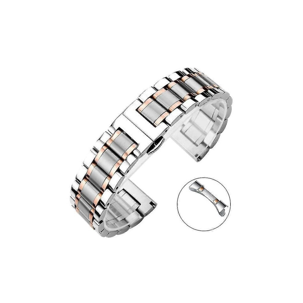 Stainless Steel Watch Bracelet 21Mm Butterfly Clasp 962125859997