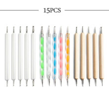 Nail Art Dotting Tool Set Embossing 15-Piece