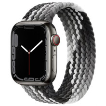 Řemínek kompatibilní s Apple Watch 42 mm až 49 mm, černý bílý, velikost L