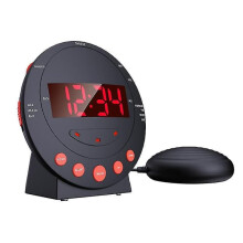 Vibrating LED Alarm Clock with Flashing Light and Bed