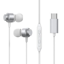 Joyroom in-ear headphones USB-C silver