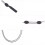 Justerbar brillesnor Sort Voksen 23-35cm 5
