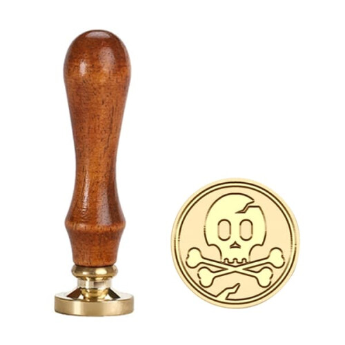 Halloween skeleton brass wax seal stamp 1 piece