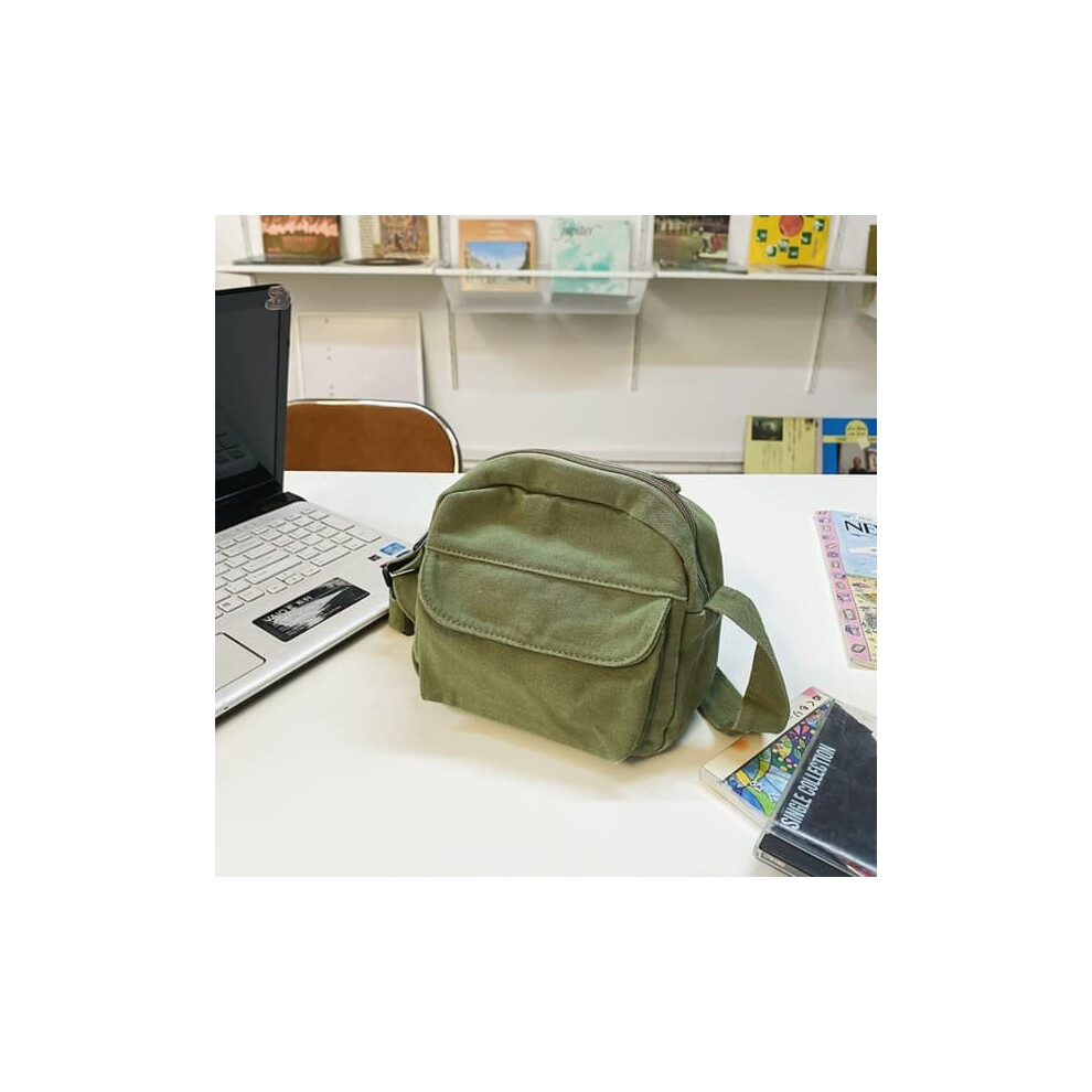 Canvas Crossbody Bag Mini Phone Shoulder Bag Green 962125860191