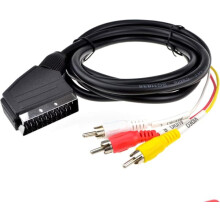AV Cable RCA Connector Red White Yellow 1.5m