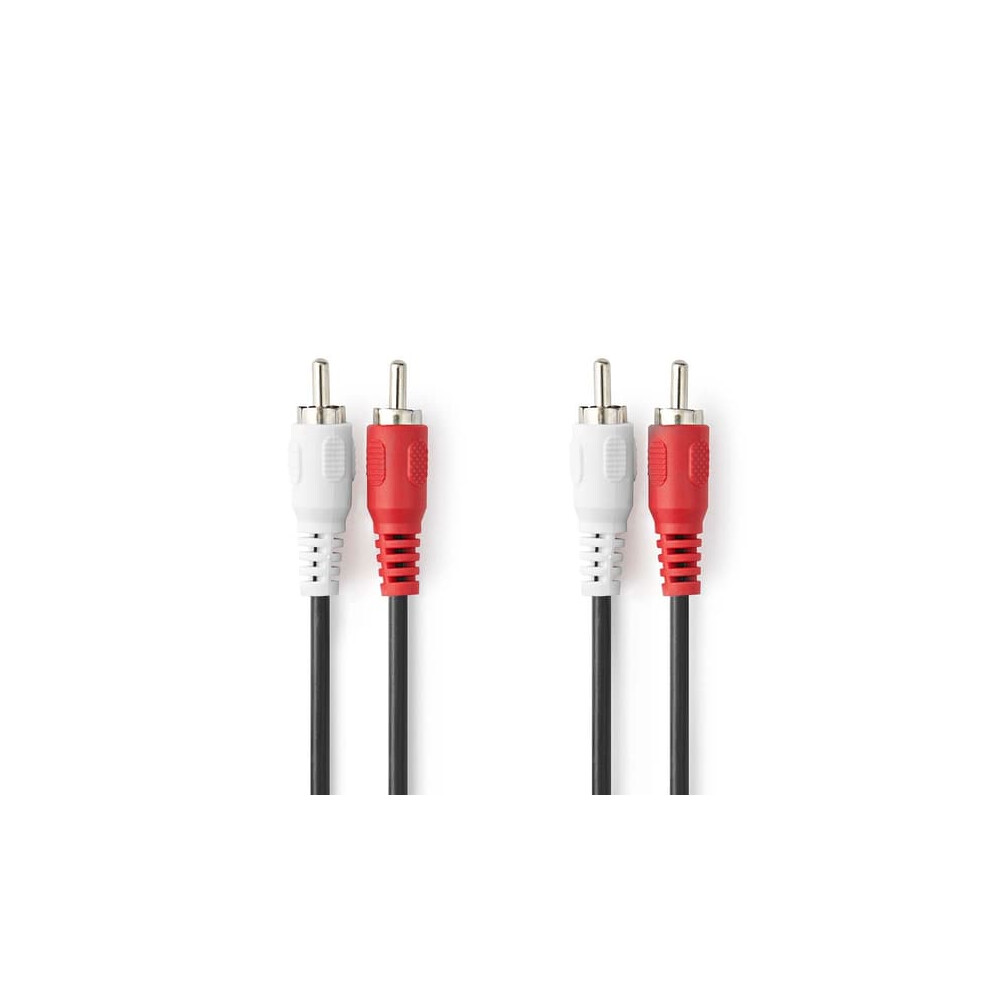 Stereo Audio Cable Rca Male To Rca Male 2M Black 962125854794