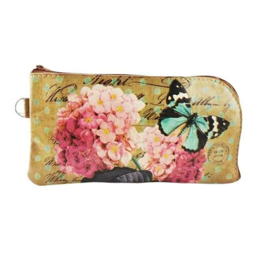Astuccio con cerniera e motivo a rose 2