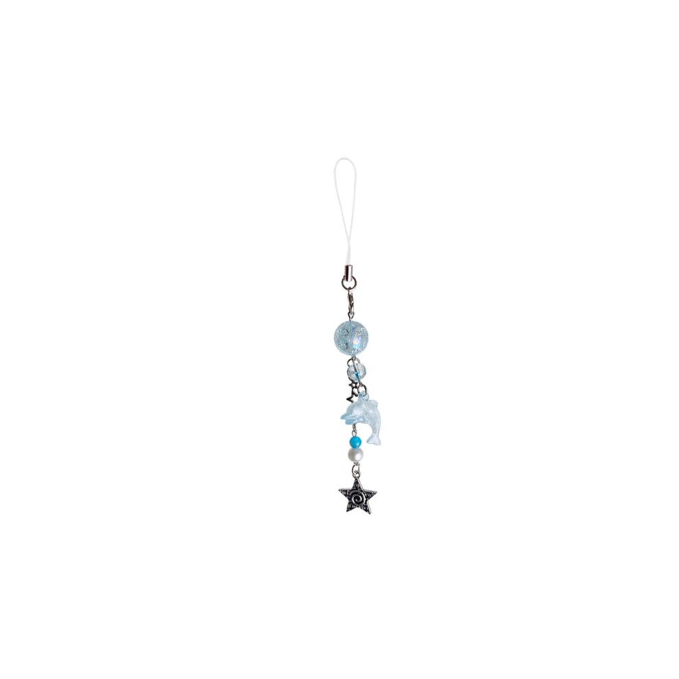 Dolphin Bowknot Phone Charm Beaded Pendant 1Pc 900223985835