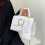 Bolsa transversal com alça superior, cor rosa, para ombro único. 6