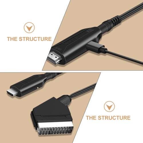 SCART to Video Audio Adapter 1080P 2